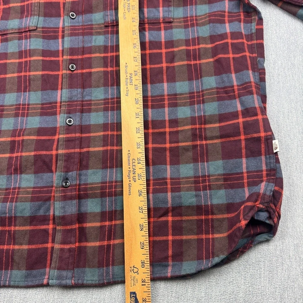The North Face Shirt Mens 2XL‎ XXL Red Plaid Arroyo Flannel Organic Cotton NWT